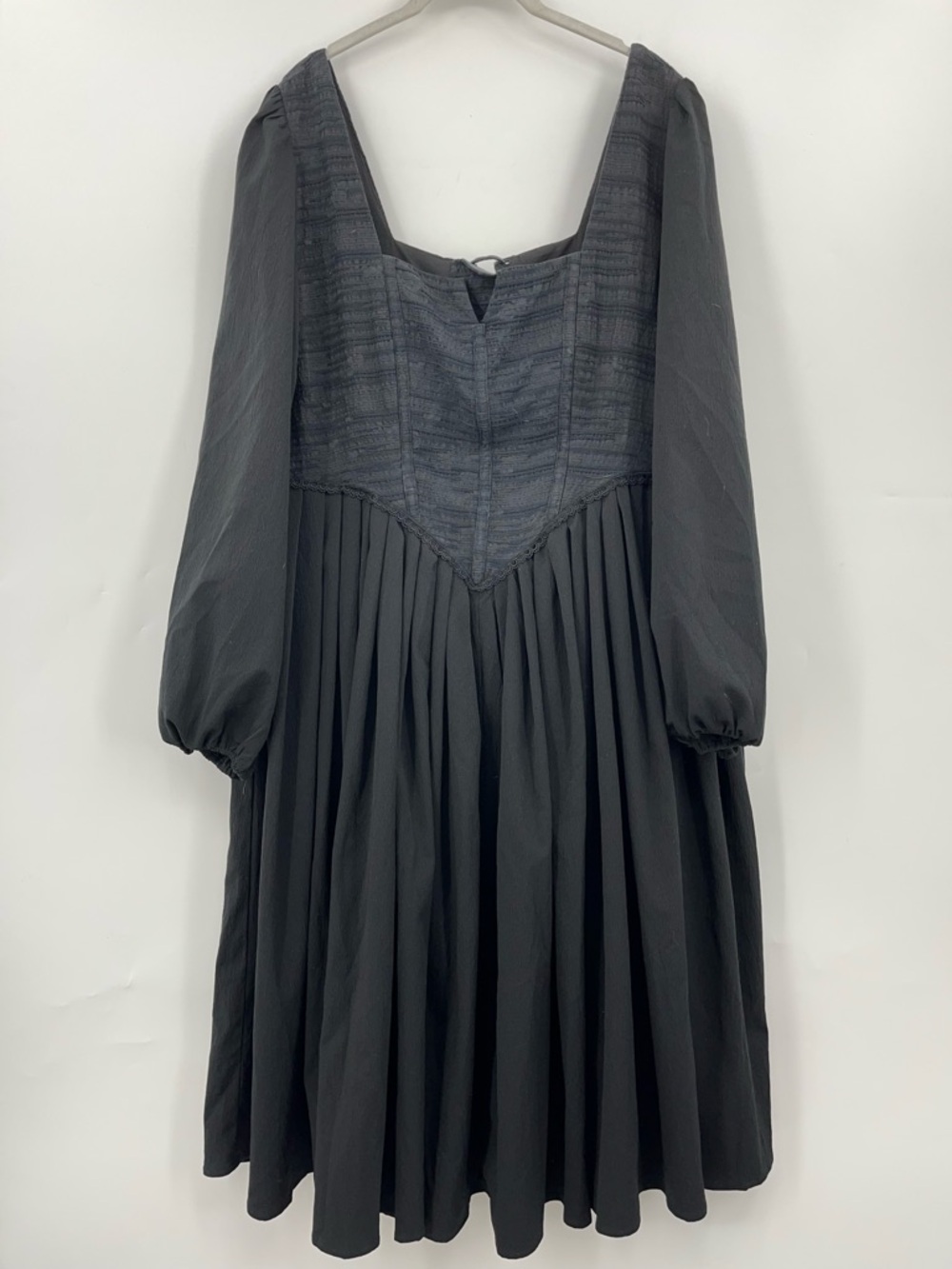 Disturba US 14 Mina Corset Midi Dress 0496 goth minimalist corset peasant - Picture 2 of 11